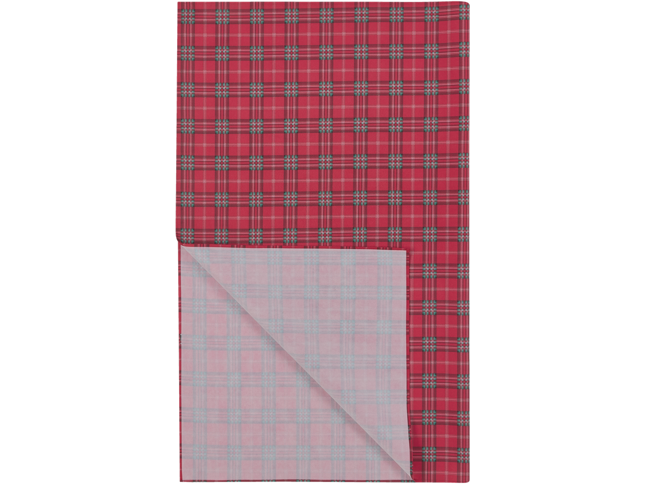 Livarno Home staltiesė su raudonu languotu raštu