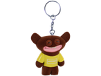 Fuggler sleutelhanger met bruin figuur in geel WATCHOUT-shirt