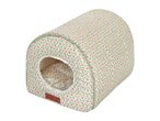 A Cath Kidston pet bed in a sage green floral print.