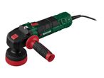 A green and red Einhell polishing grinder.