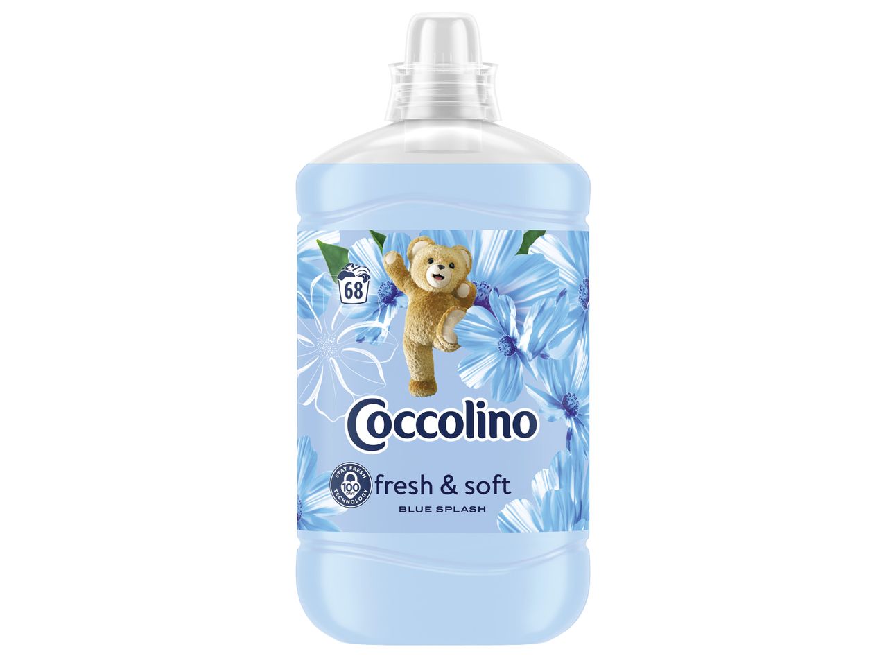 Омекотител за пране Coccolino Blue Splash за ≈ 68 изпирания.