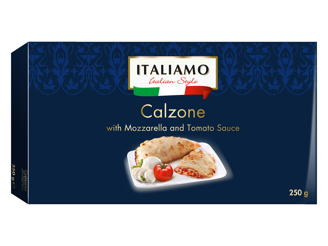 Italiamo Calzone with Mozzarella and Tomato Sauce, 250g.