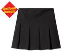 Black pleated school skirt with a red 'Uniform bundle' label.