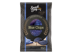 Must Snack Day 'Blue Chips' krõpsupakk lillade kartulite ja krõpsudega.