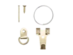 Kit de pendurar quadros com prego, parafuso, arame, anel em D e gancho para quadros.
