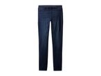 Dark blue denim jeggings with an elastic waistband