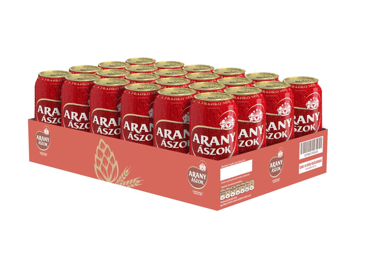 Arany Ászok sördobozok 24 darabos kartondobozban.