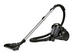 Bagless canister vacuum cleaner with telescopic wand and floor nozzle