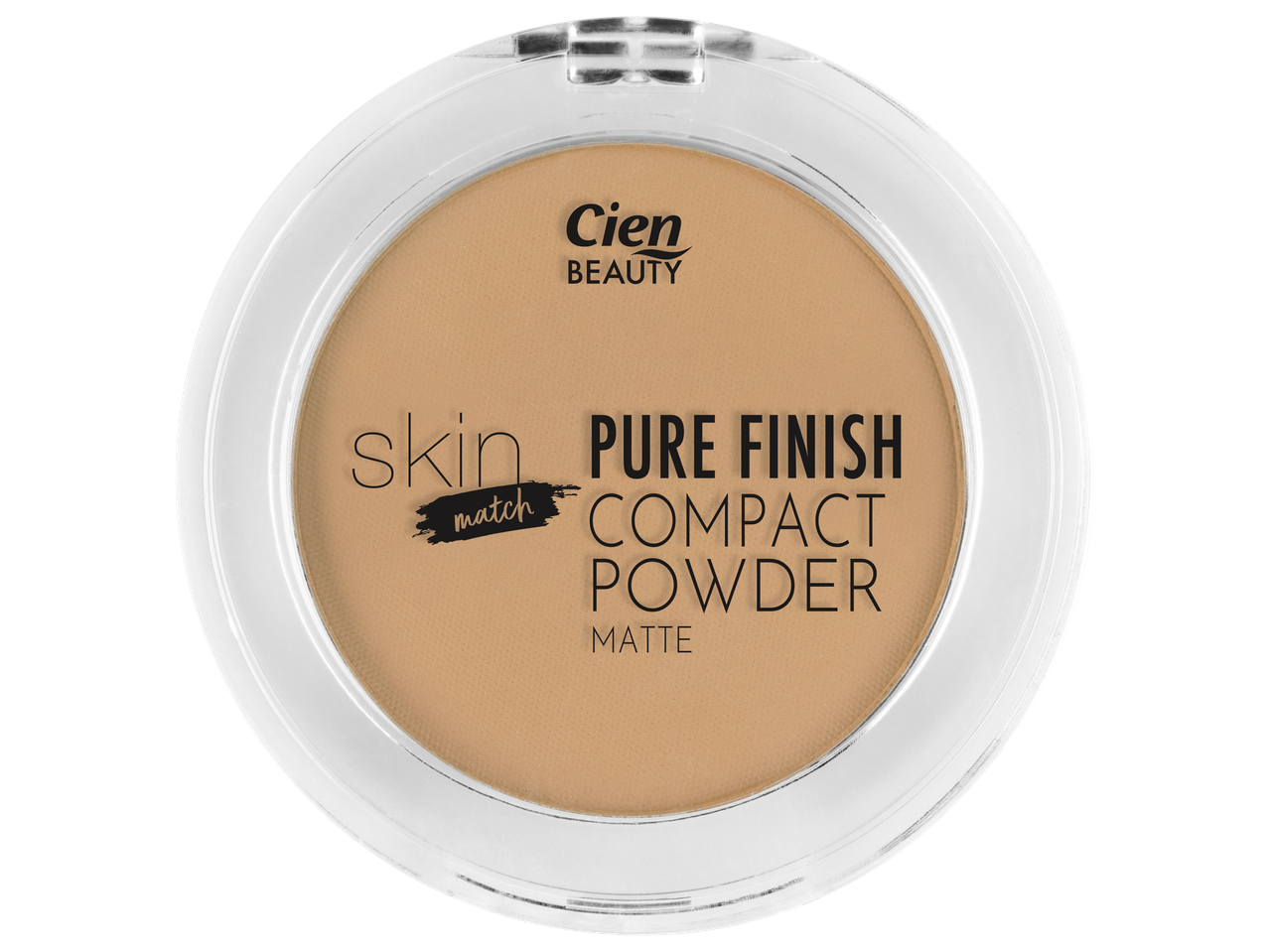 Pudră compactă Cien Beauty Skin Match Pure Finish, mată.