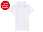 White school polo shirt in a uniform bundle.