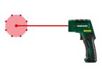 PARKSIDE laser thermometer with a red laser beam and target area