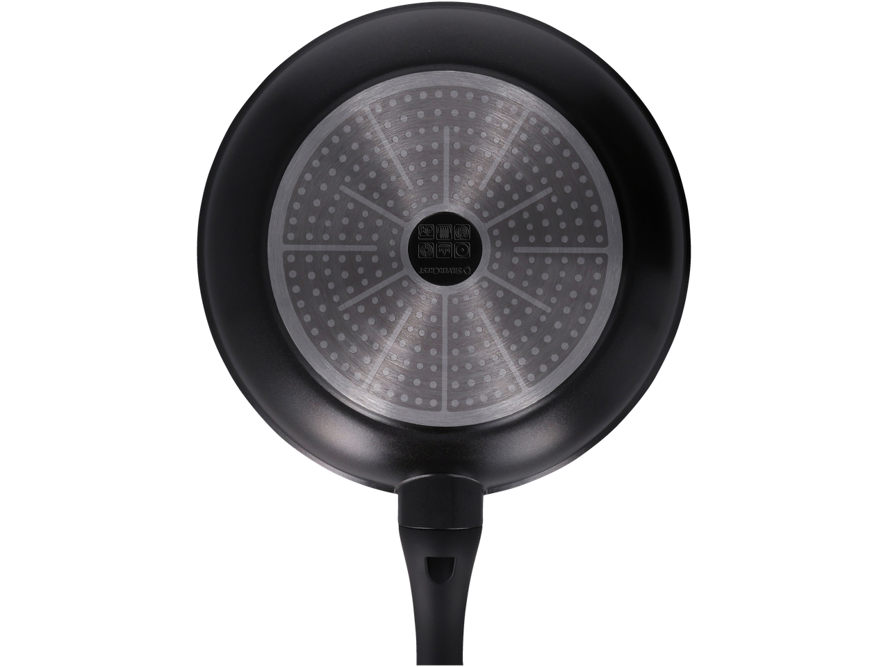 Silvercrest® aluminijumski tiganj: Donja strana sa indukcionom bazom.