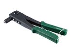 PARKSIDE rivet gun with green handles and various rivet heads