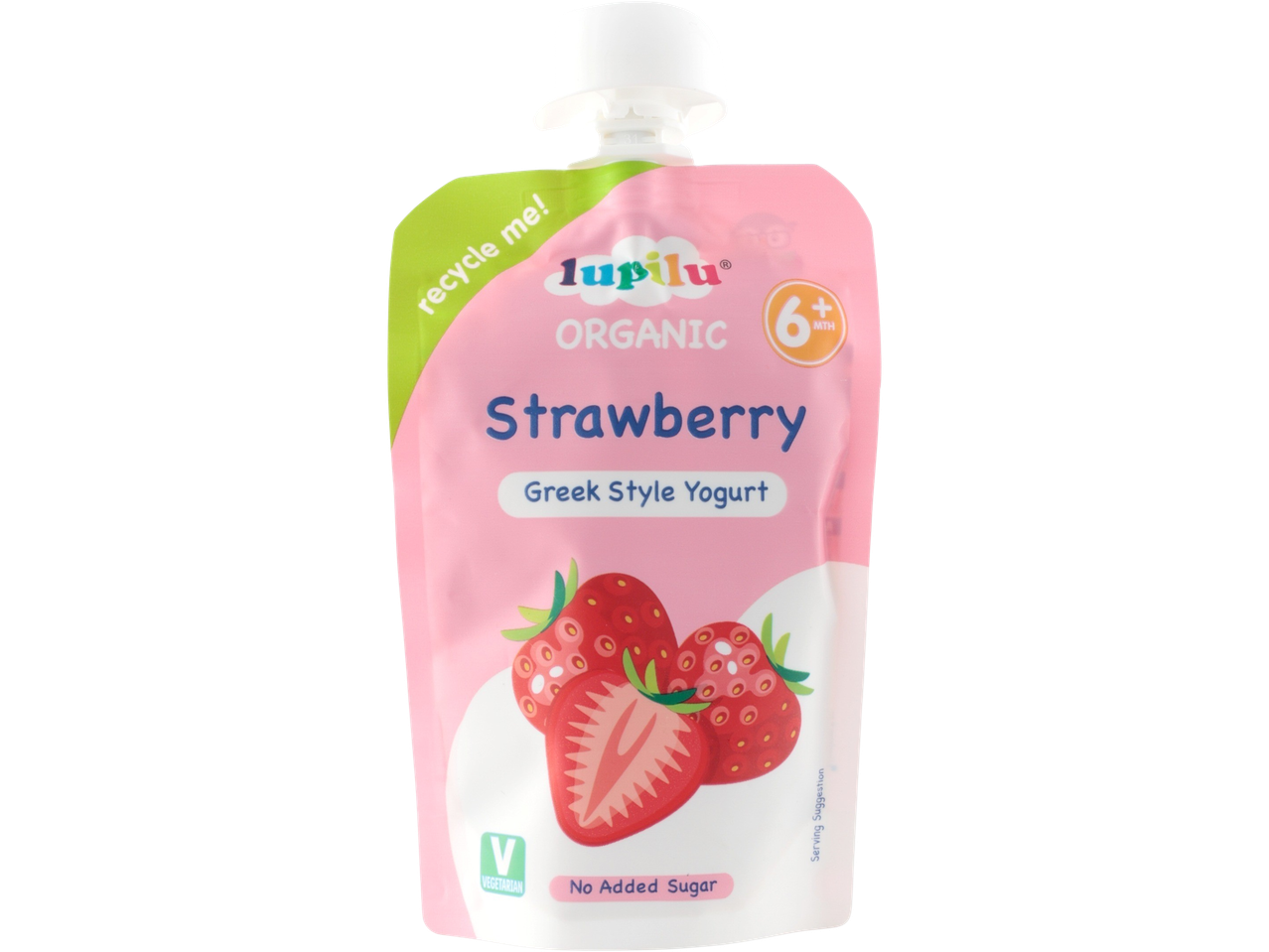 Lupilu Organic Strawberry Greek Style Yogurt pouch for babies 6+ months