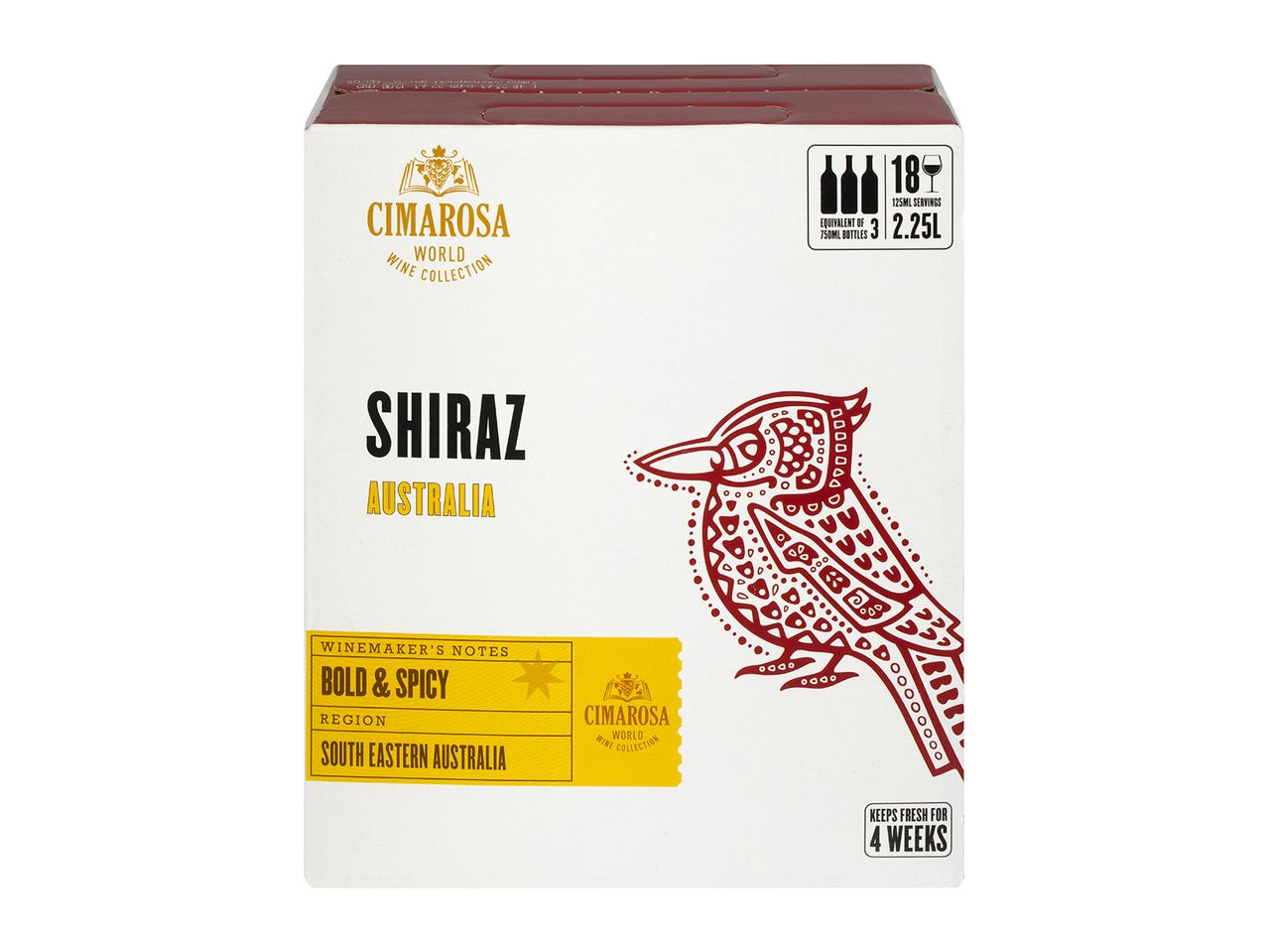 Cimarosa Shiraz wine from Australia.