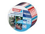 Transparent underwater tape for repairs, showing various applications and weather resistance.