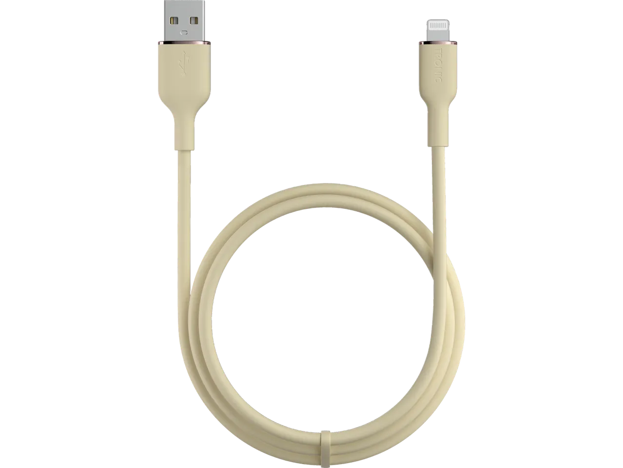 Cablu Tronics USB-C la Lightning, bej.