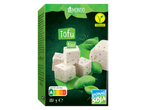 Vemondo bazsalikomos tofu és Donau Soja: vegán csomagolás.
