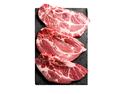 Švieži kiaulienos sprandinės pjausniai