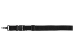Black Parkside® leaf collector strap with buckle and hook.