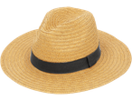 Chapéu de verão ESMARA, chapéu panamá de palha com fita preta.