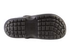Black rubber clog sole with a textured tread.