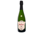 Fles Montesquius Brut Cava mousserende wijn met etiket.