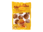 Muffins sabor laranja Madalitas em uma embalagem amarela.