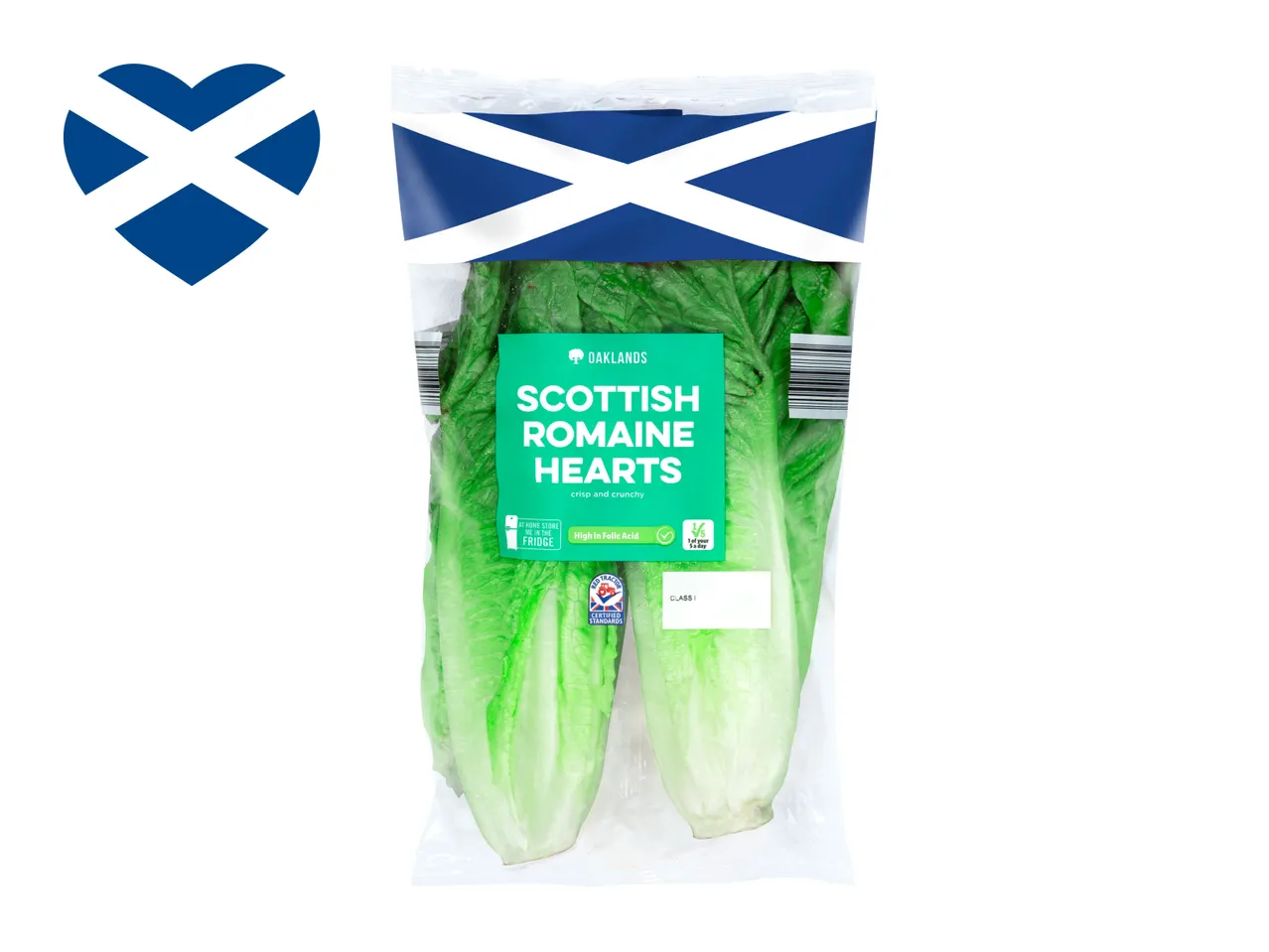 Scottish romaine hearts, Oaklands brand.