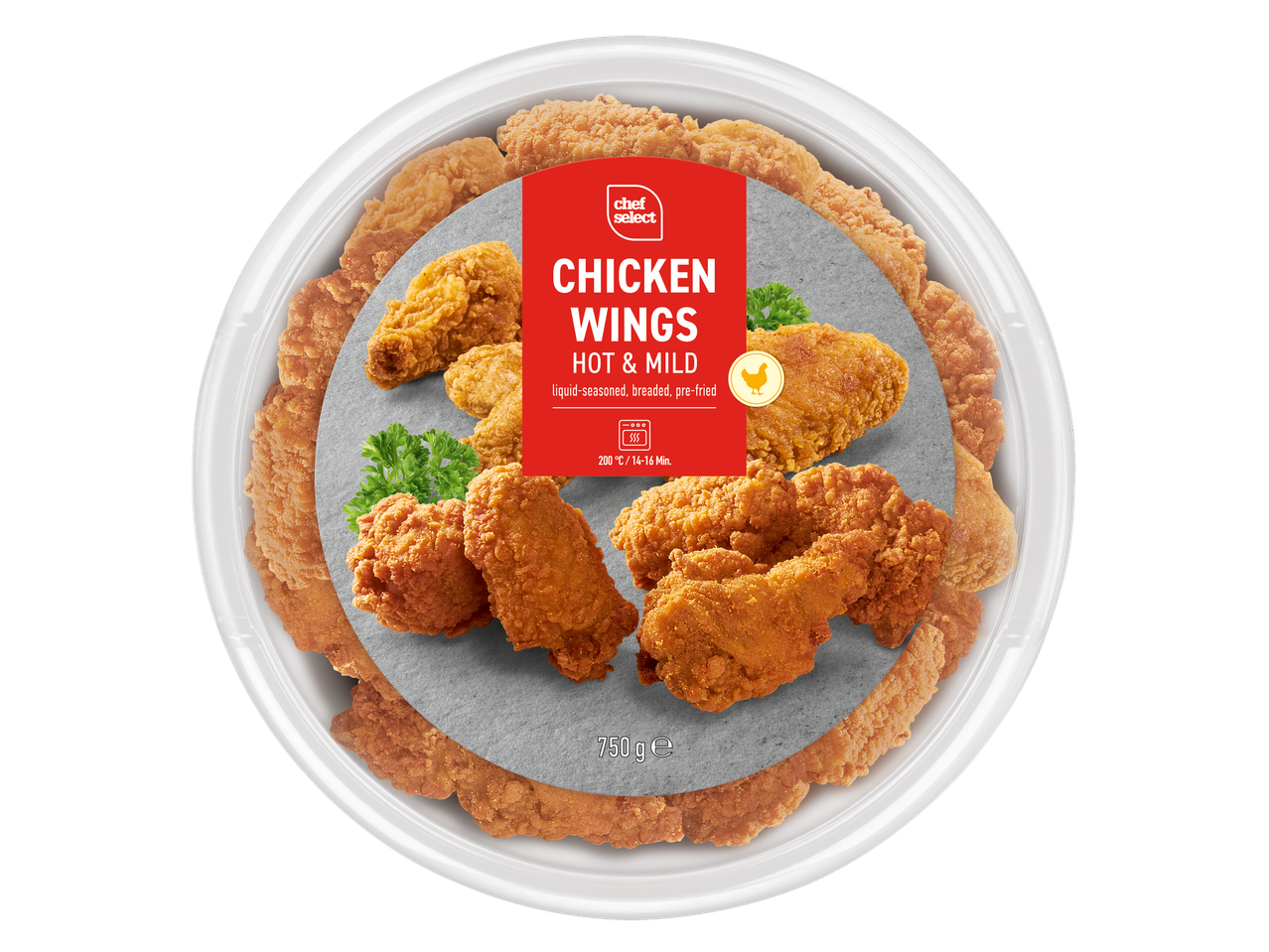 Chef Select Kippenvleugels Mix: Hot & Mild, 750g