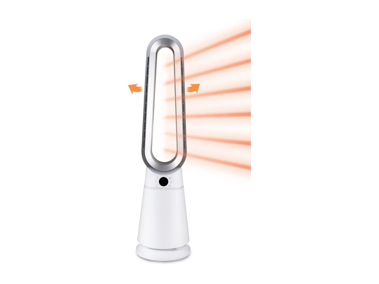 Go to full screen view: Silvercrest Bladeless Tower Fan Heater - White - Image 5