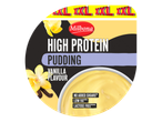 Pudim de proteína Milbona sabor baunilha, sem adição de açúcares, baixo teor de gordura e sem lactose.