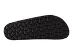 Black sandal sole with a textured, wavy pattern
