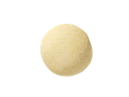 Uma bola de sorvete de baunilha amarelo claro.