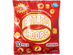 Snaktastic Potato Hoops 10-pack, original flavor, crunchy potato circles.