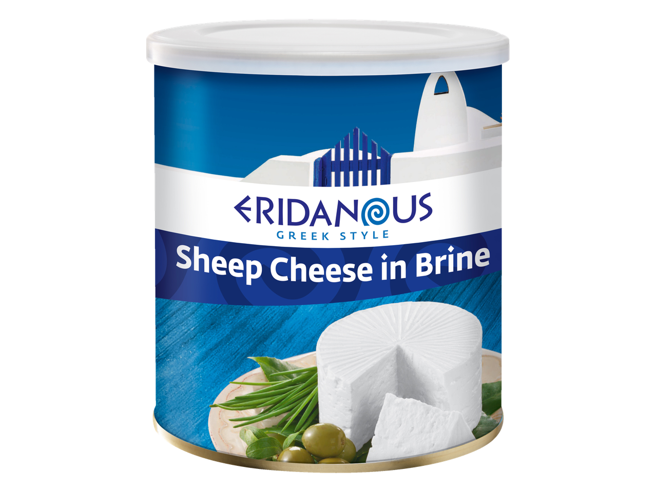 Eridanous Griekse stijl schapenkaas in pekel.