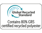 Global Recycled Standard Contains 80% GRS Certified Recycled Polyester