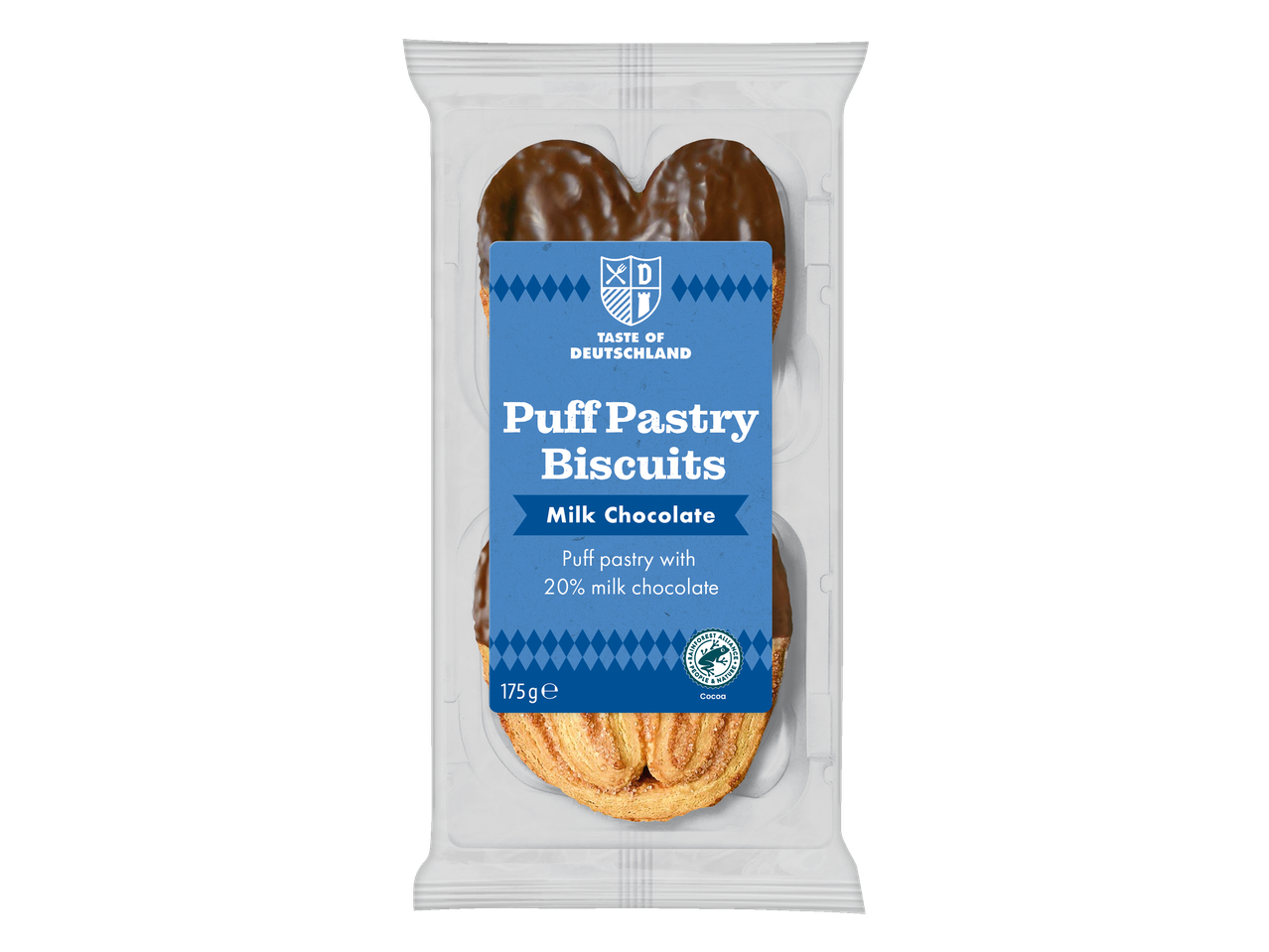 Alpenfest bladerdeegkoekjes met melkchocolade, 175g