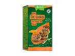 Veganistische haverkoekjes met chocoladestukjes en sinaasappel, glutenvrij en melkvrij.