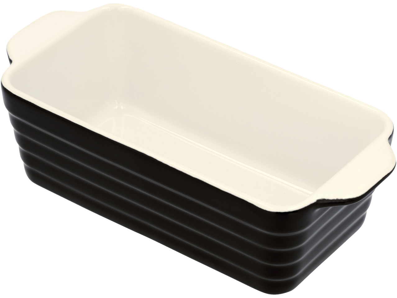 Silvercrest® taisnstūrveida cepamforma ar rievotu melnu ārpusi un baltu iekšpusi