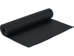 A black CRIVIT exercise mat, partially rolled up, on a black background.