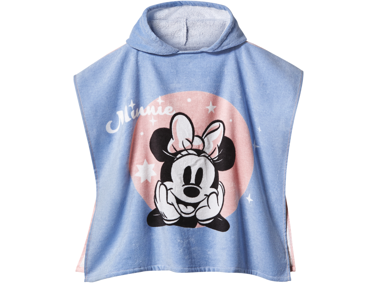Μπλε πετσέτα Minnie Mouse με κουκούλα.
