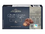 J.D. Gross Milk Chocolate Flaked Truffles box with Fairtrade Cocoa logo.