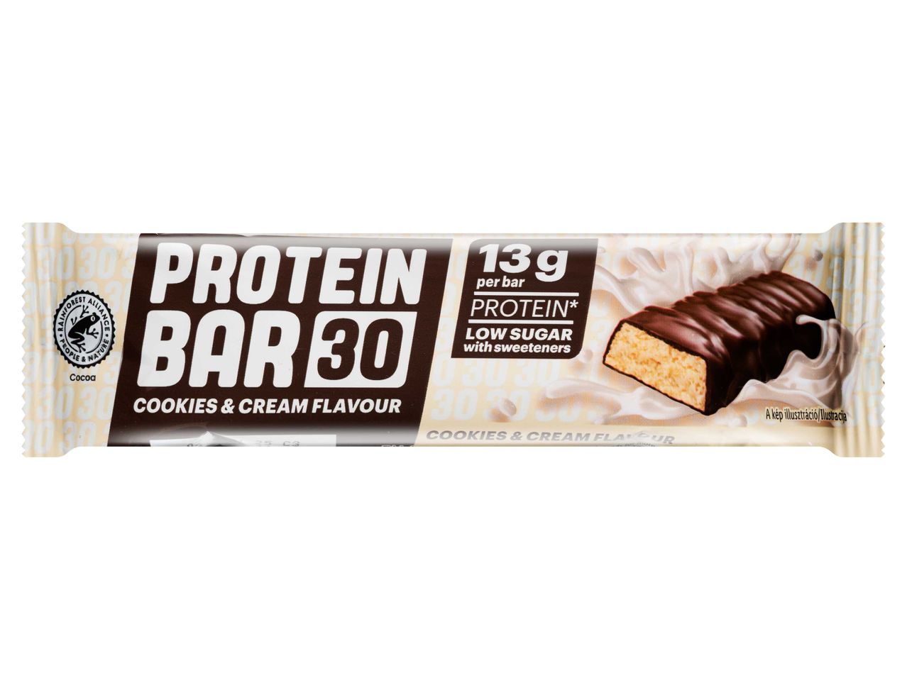 Protein Bar 30 fehér csokoládés-krémes protein szelet.