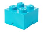 A single turquoise building block with four studs on top, isolated on a white background.