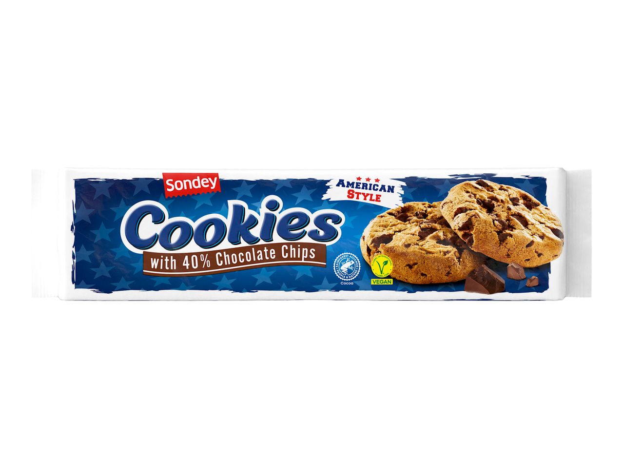 Pachet de biscuiți cu ciocolată marca Supreme.