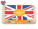 15 Woodcote mixed-size free range eggs, British flag design.
