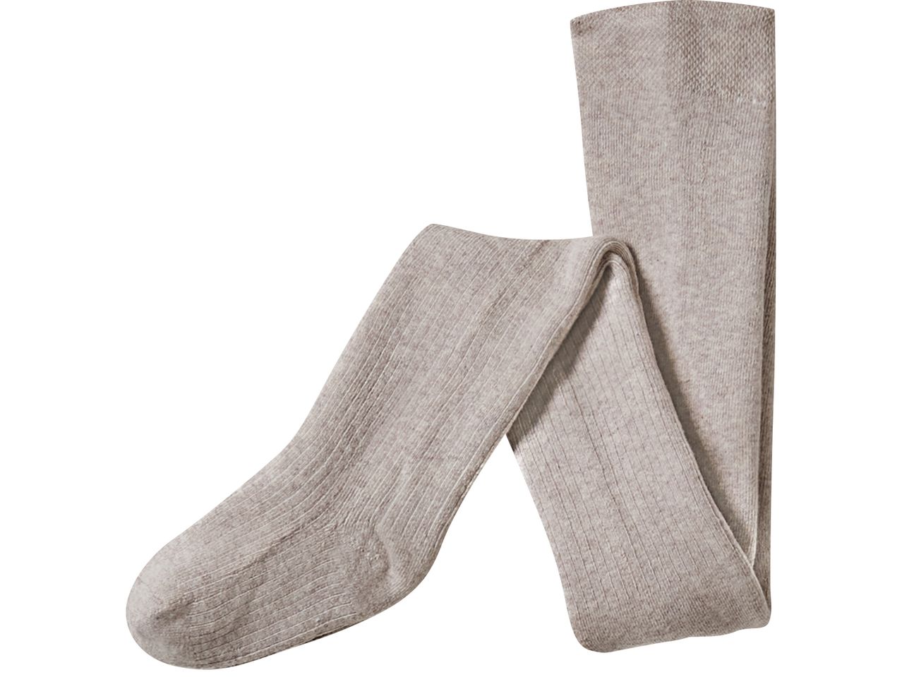 Бежов рипсен чорапогащник за деца