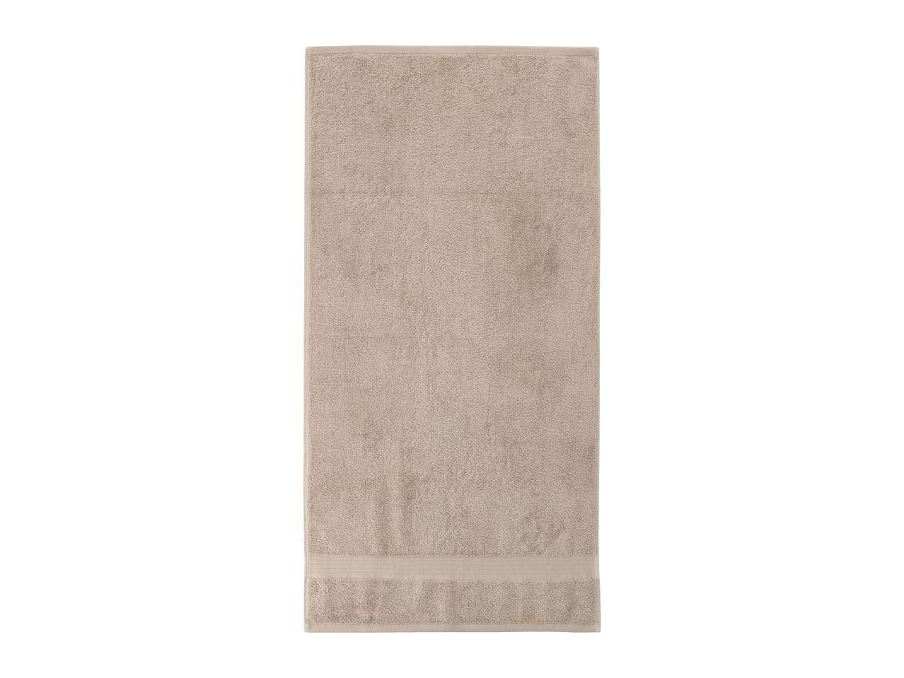 Beige bath towel
