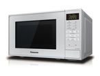 A Panasonic microwave oven in silver.